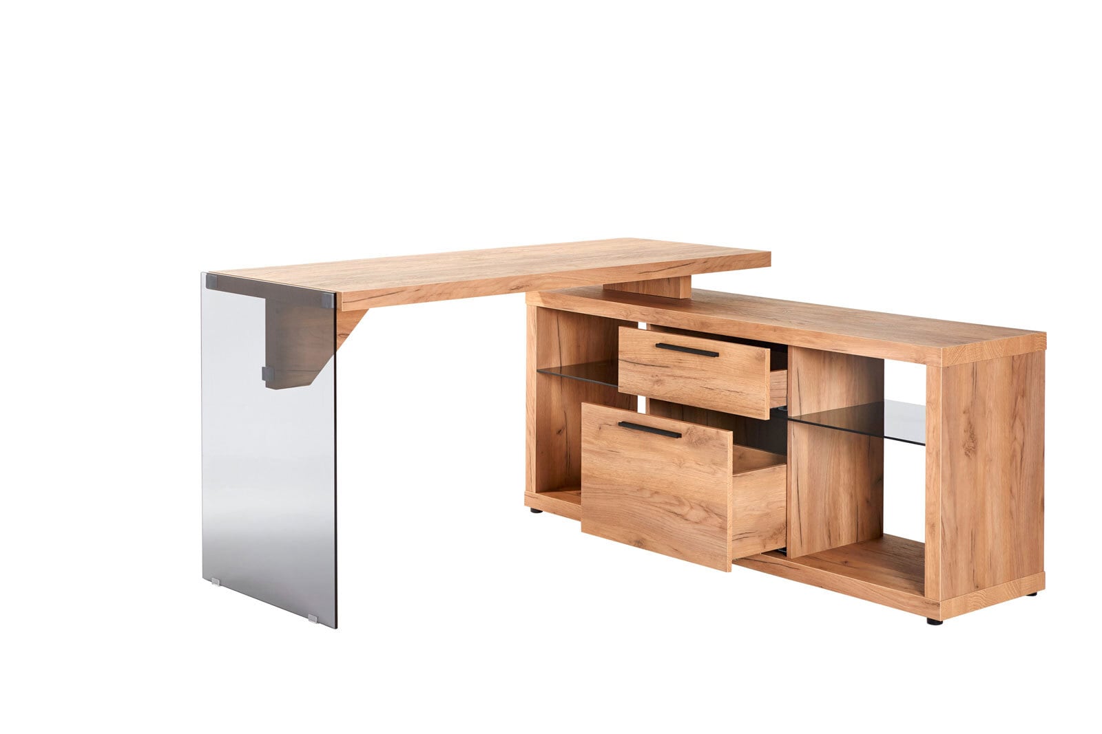 Winkelschreibtisch 142 x 140 x 74 cm Holznachbildung braun