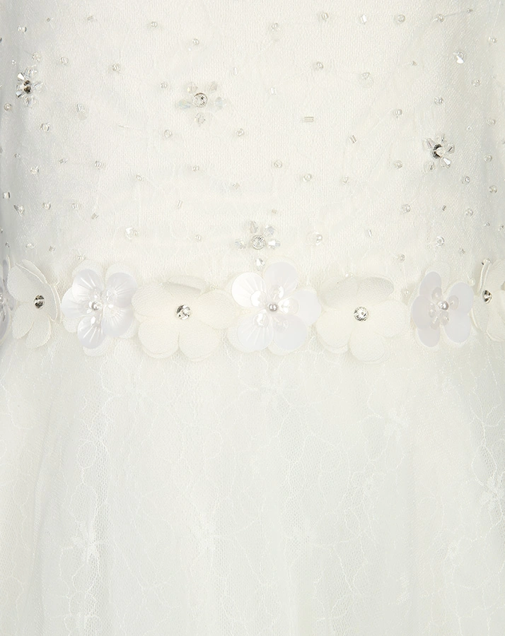 Tüll-Kleid SPARKLE PEARLS in ecru