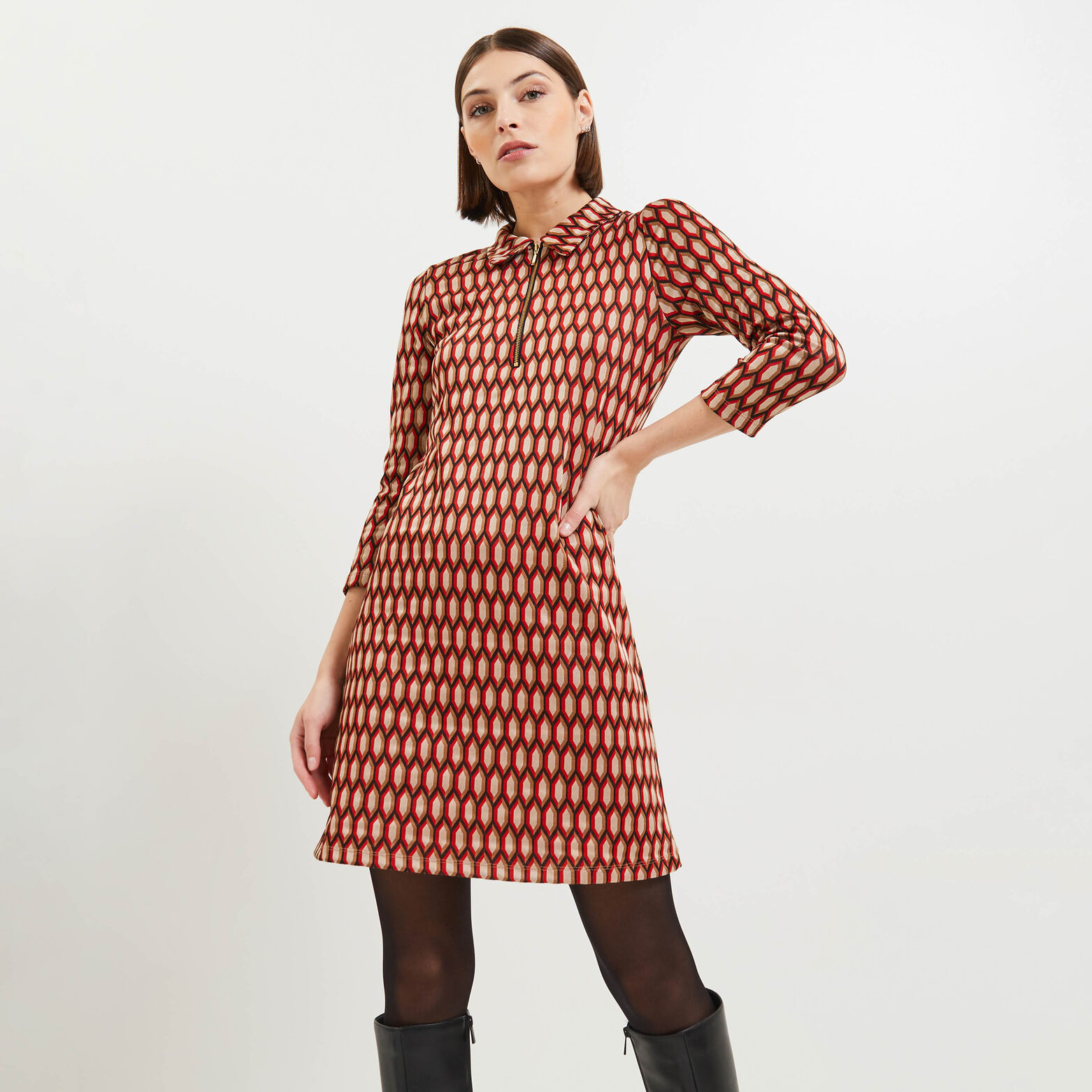 Robe en jacquard femme
