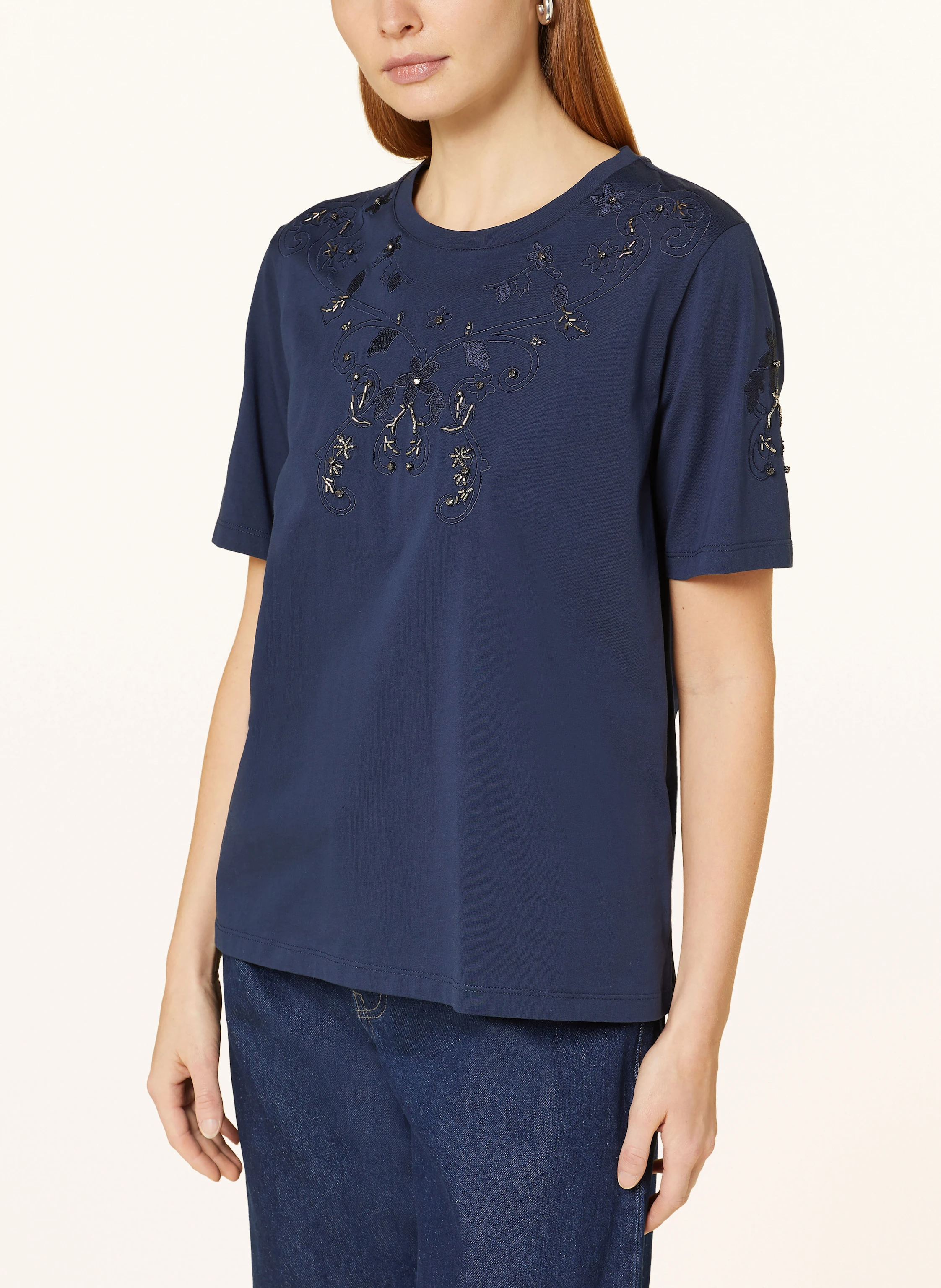 ELENA MIRO T-Shirt mit Schmucksteinen