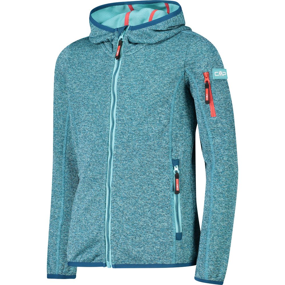 CMP Fix Hood Fleecejacke Kinder acqua