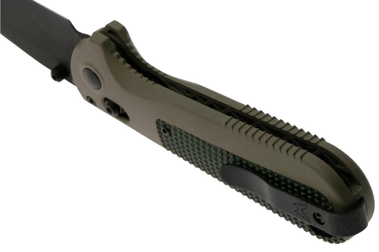 Benchmade Redoubt 431BK-1, Black Tanto CPM-D2, Green Grivory, zakmes