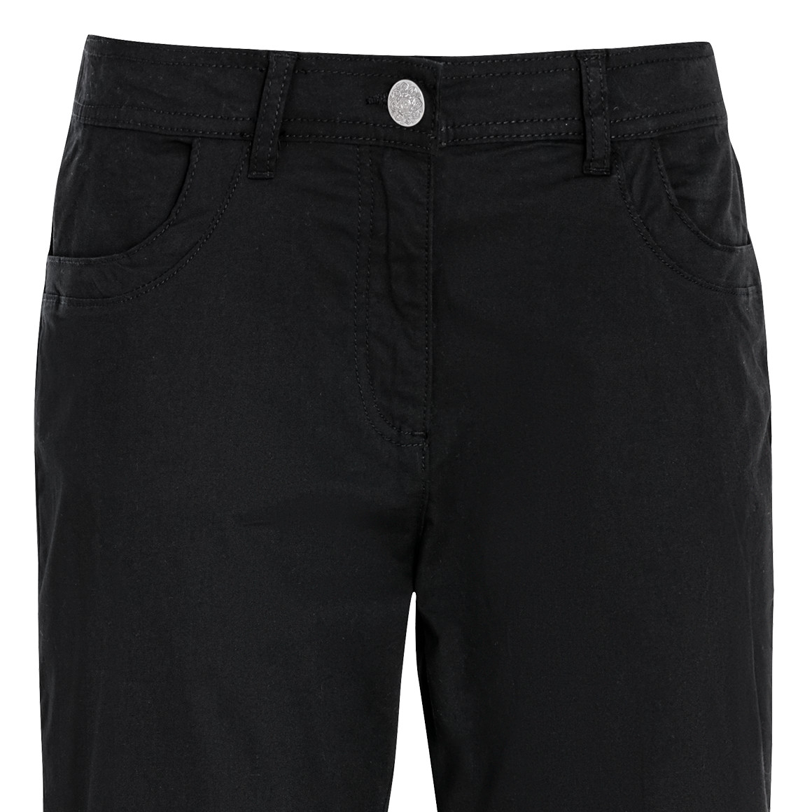 Gina Benotti Damen Bermuda-Shorts unifarben schwarz