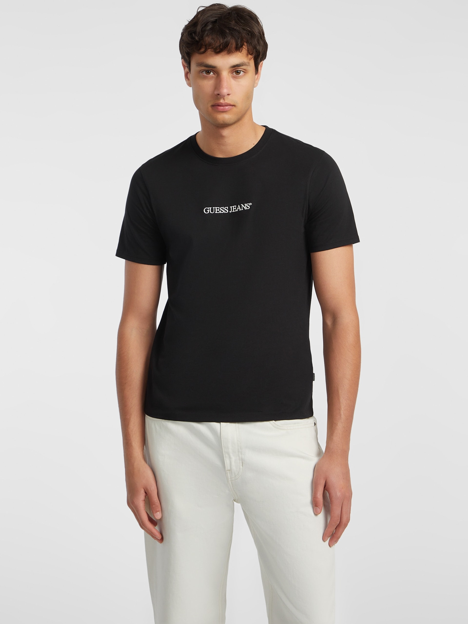 Camiseta Slim com Logo Bordado
