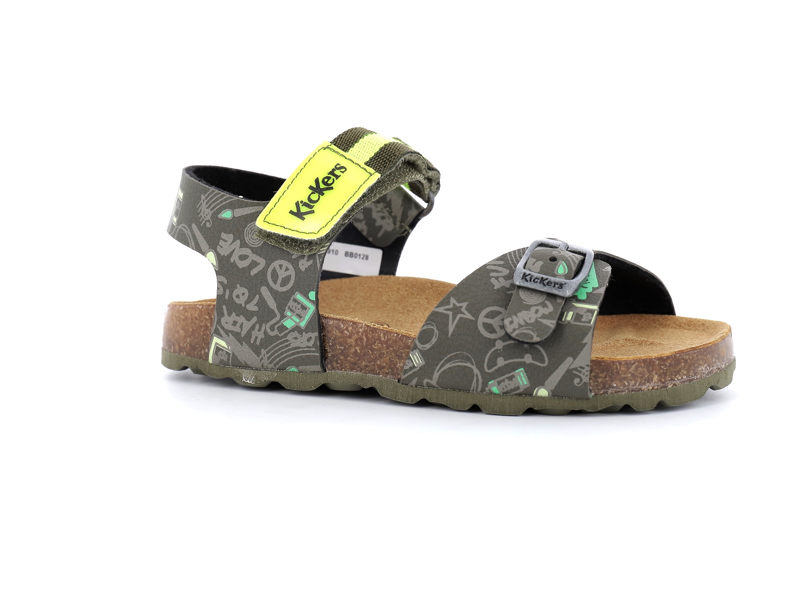 Kickers-SOSTREET Matières combinées Kaki