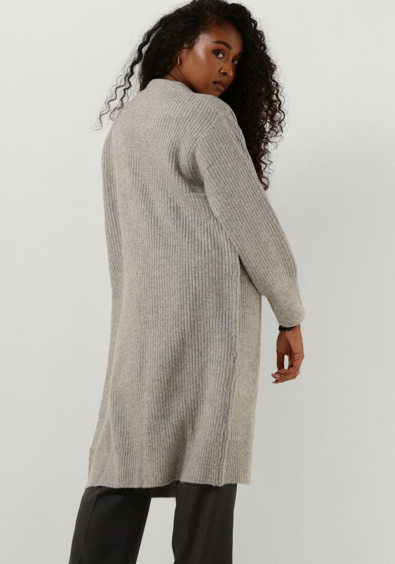 NEO NOIR grijze neo noir vest giana heavy knit cardigan
