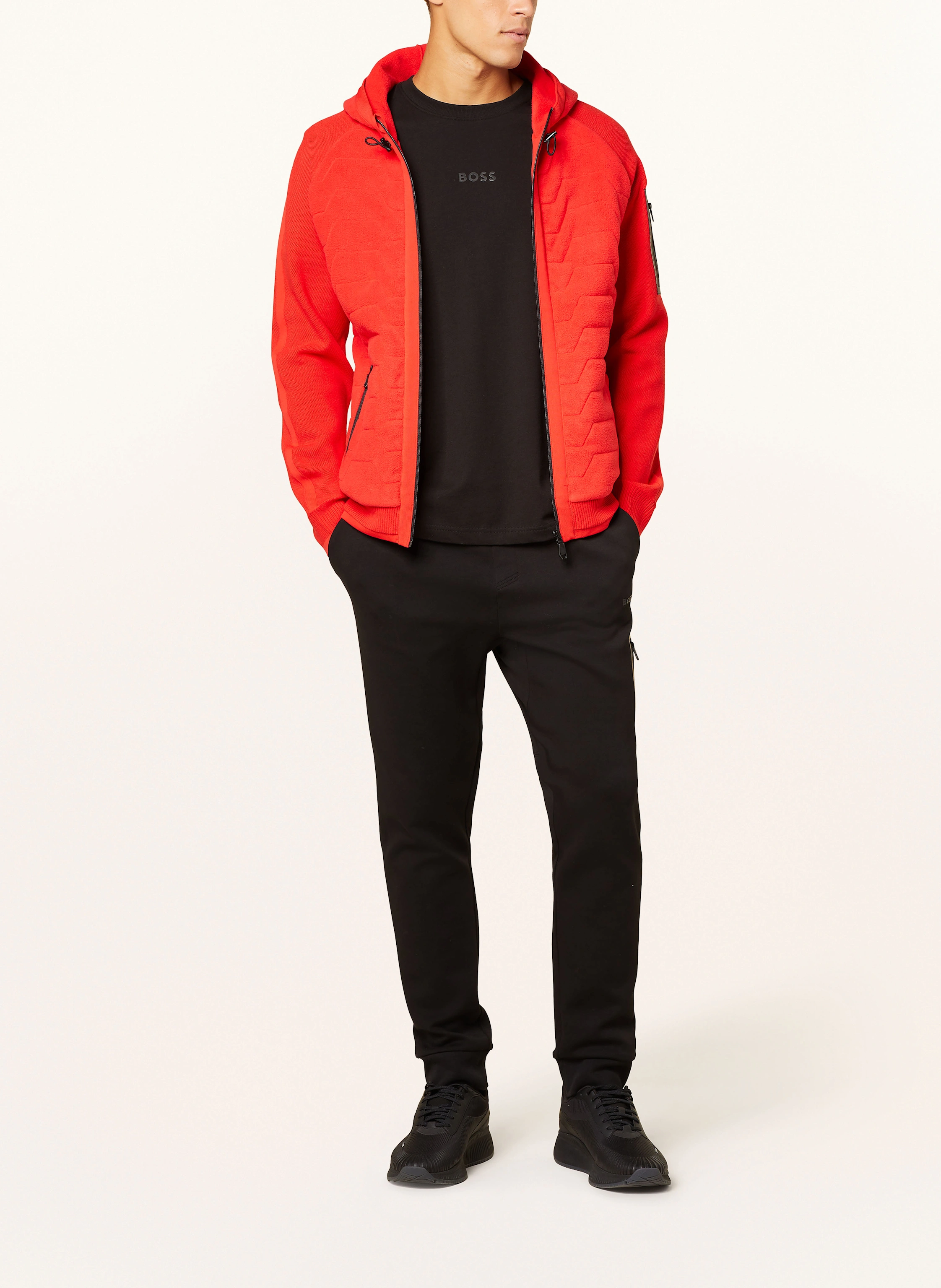 BOSS Sweatjacke MARTIC in Materialmix