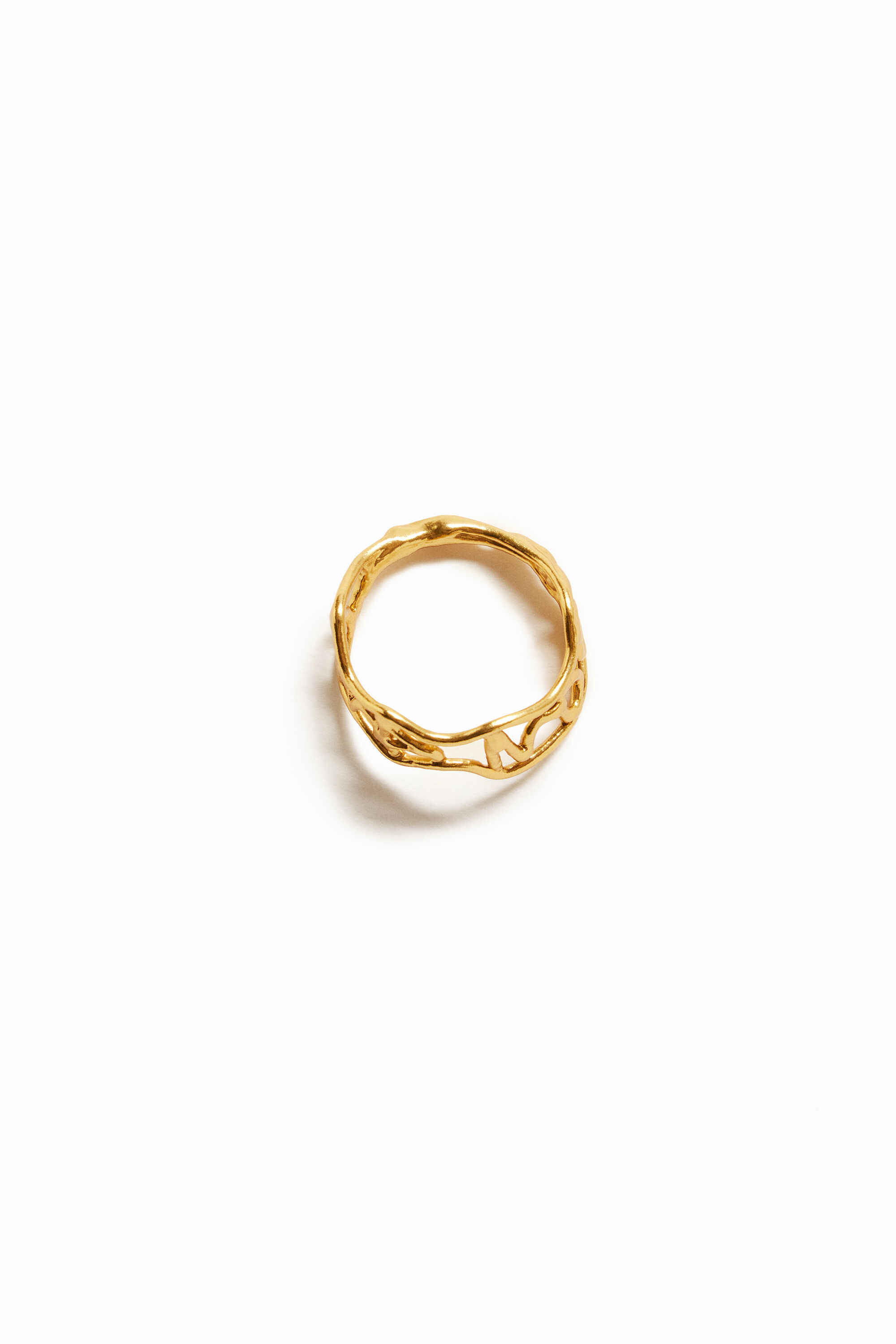 Bague message plaquée or Zalio