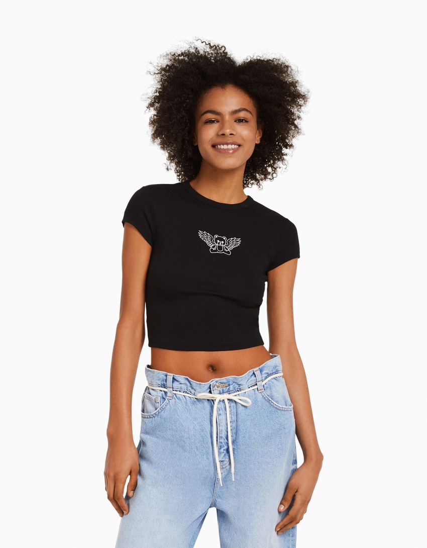 Camiseta de manga curta com estampa