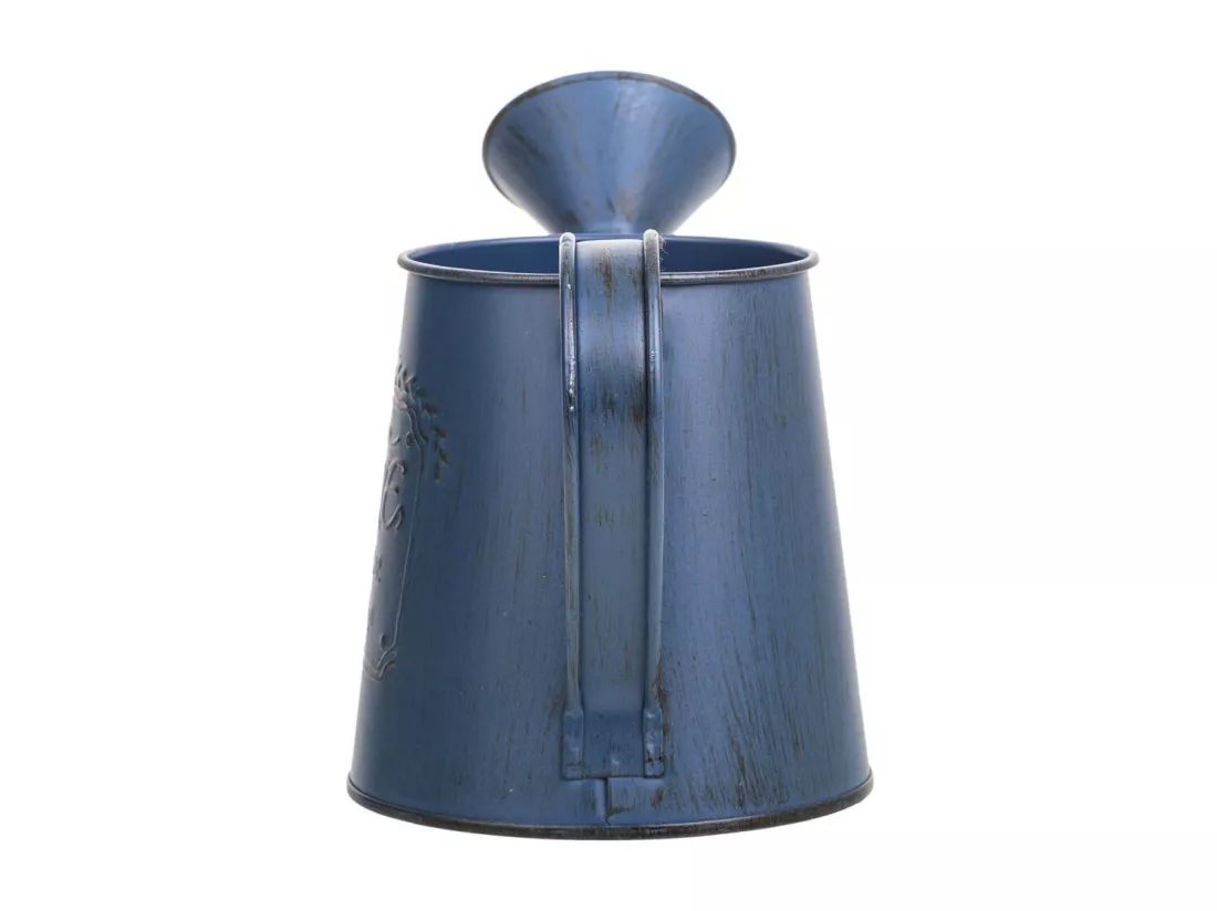 Arrosoir en métal bleu 22xd10x10/12h td:8