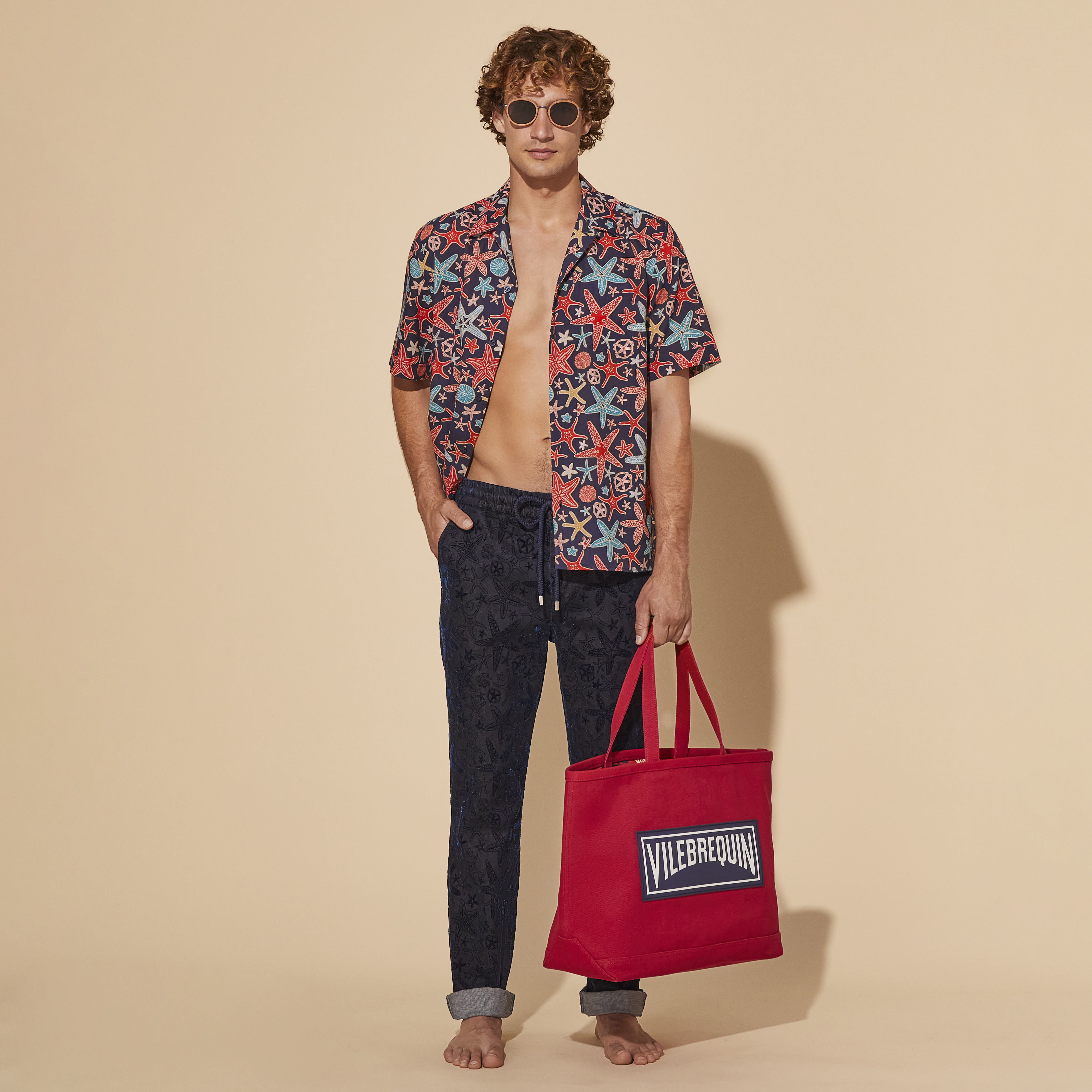 Pantalon en Jean Floqué Velours Homme Starlettes