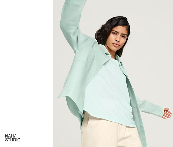 NAH/STUDIO Blusenjacke | recycelte Baumwolle