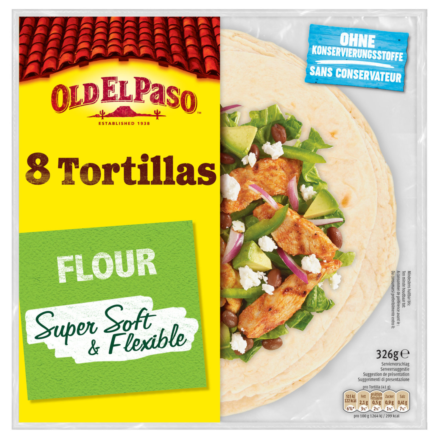 Old El Paso Flour Tortillas 8 Stück