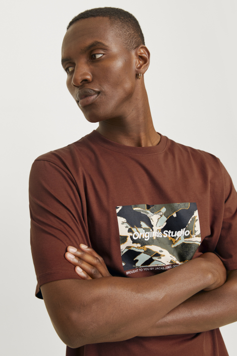 Jack & Jones bruine heren t-shirt