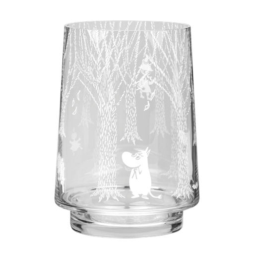 Mumi By Muurla Lanterne/ Vase, Klar/ Hvid, 20 cm