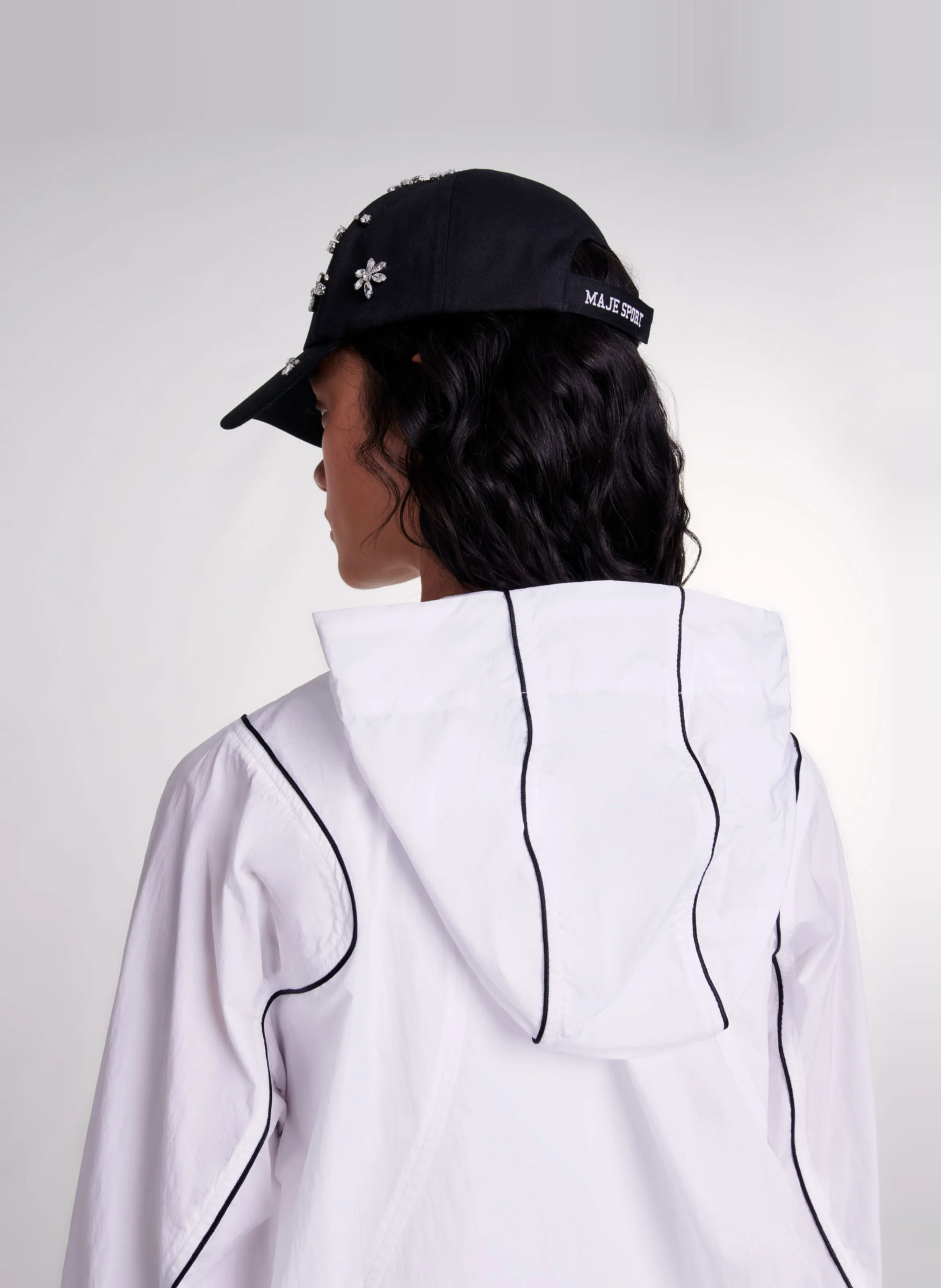 Coupe-vent à capuche | Blanc