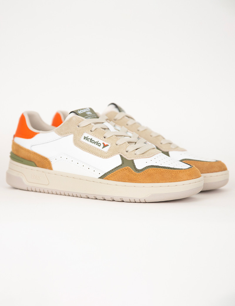 VICTORIA BASKETS HOMME C80 CASUAL PATCH TAUPE