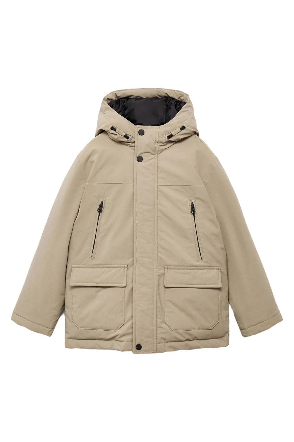 Mango Kids gewatteerde jas lichtbruin