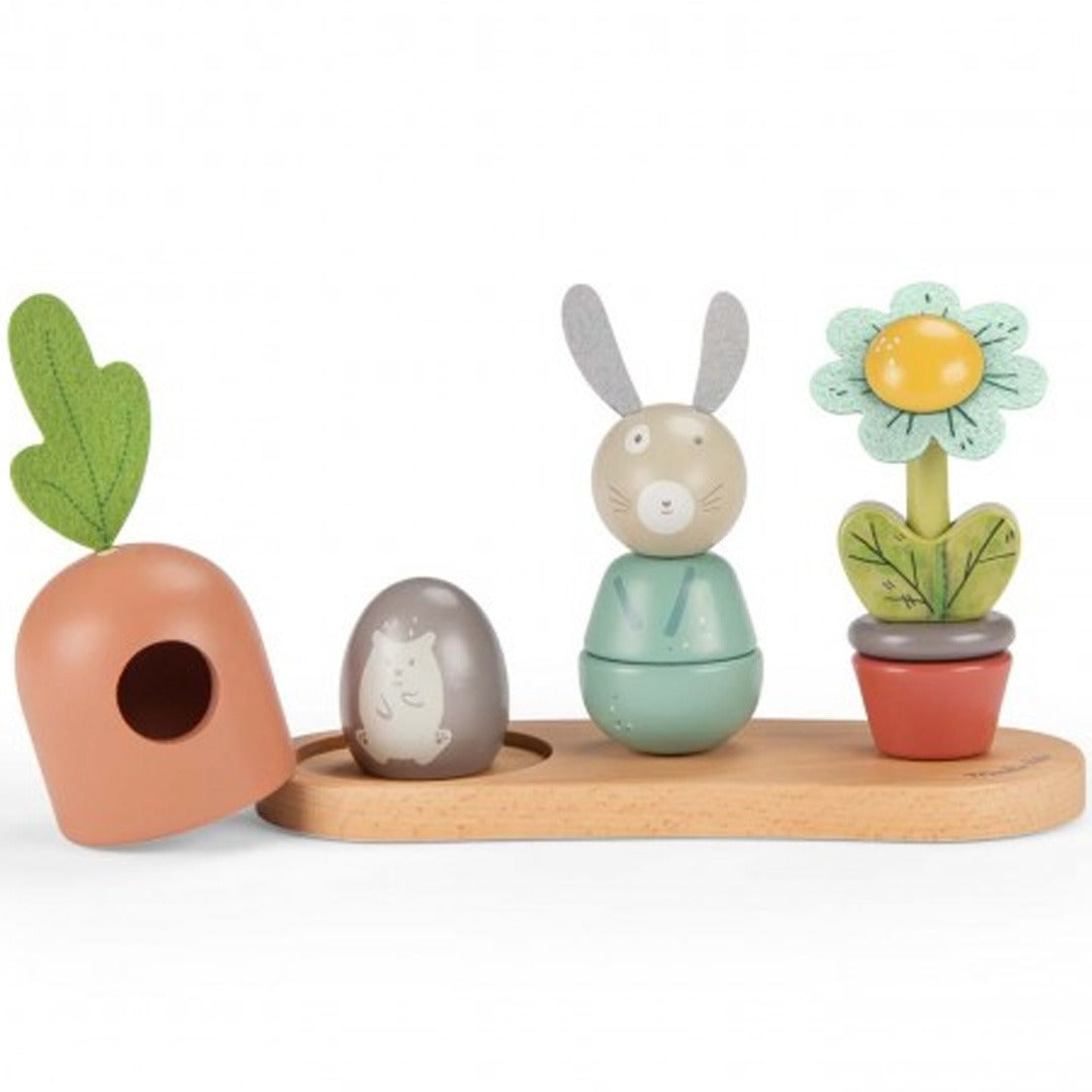 Moulin roty stapeltorens trois petits lapins