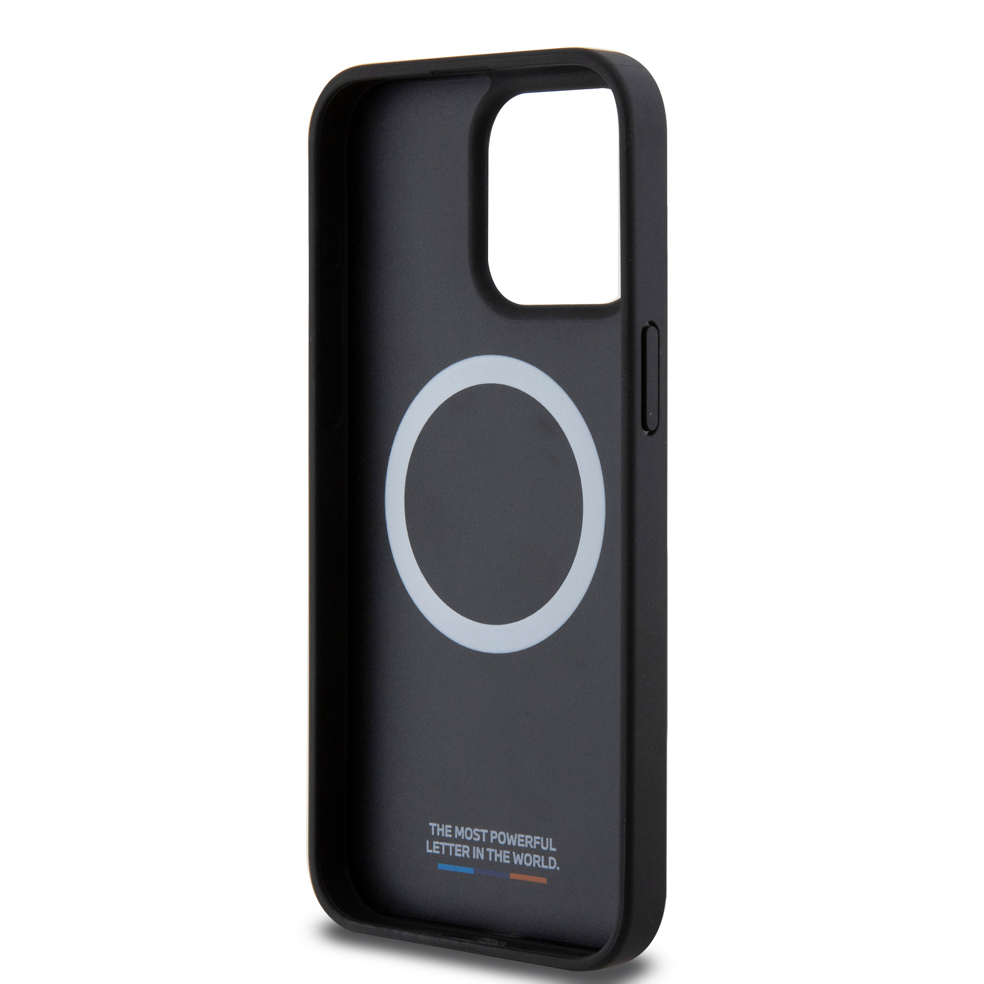 iPhone 15 Pro Max MagSafe Leder Hardcase Hülle Perforated Twisted Line (BMHMP15X23PUCPK) - Schwarz