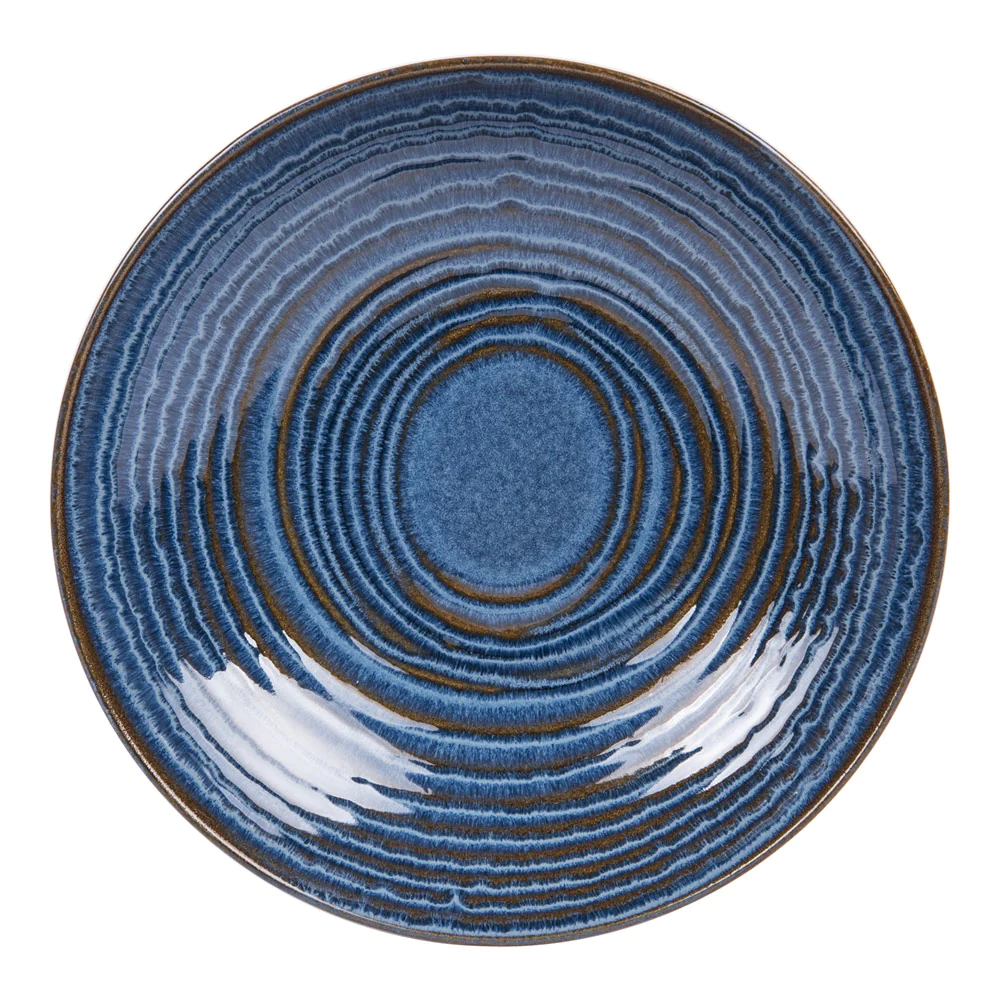 Assiette creuse Moon bleu 22 cm (lot de 6) Table passion