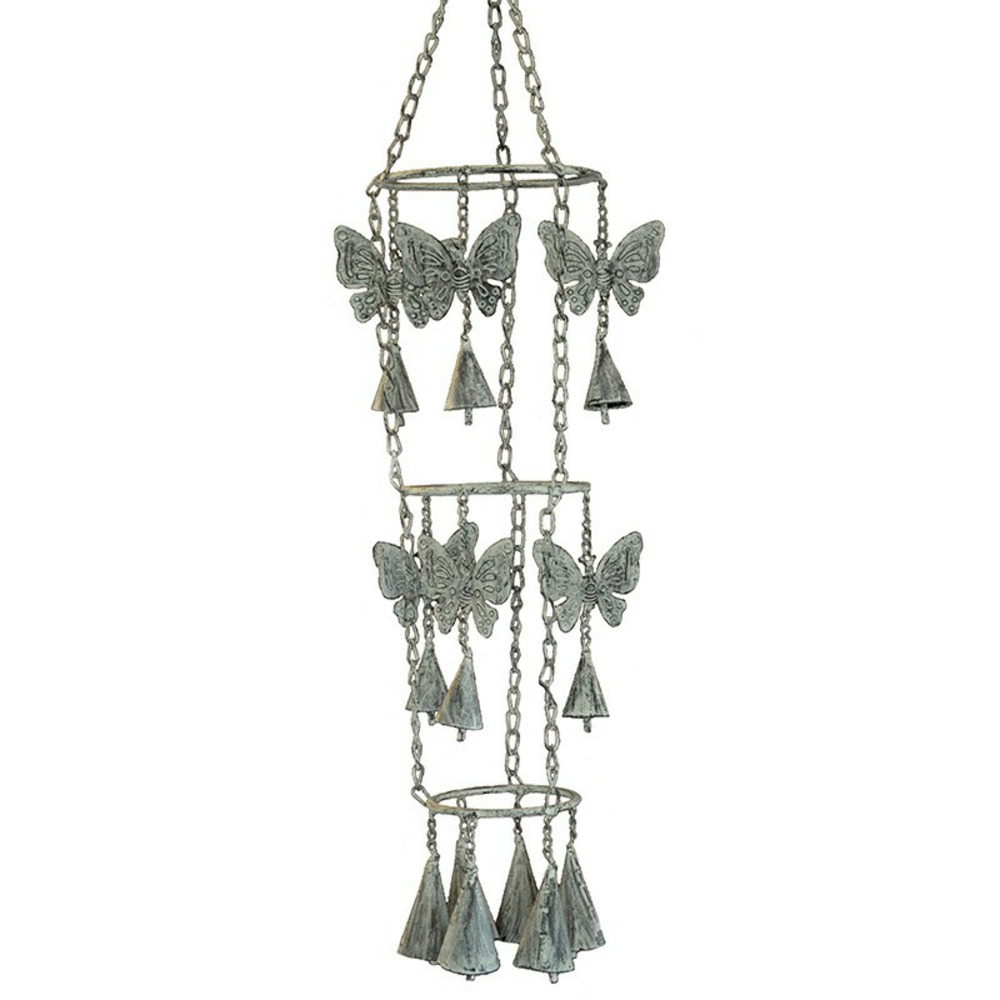 Carillon jardin papillon 13x74cm