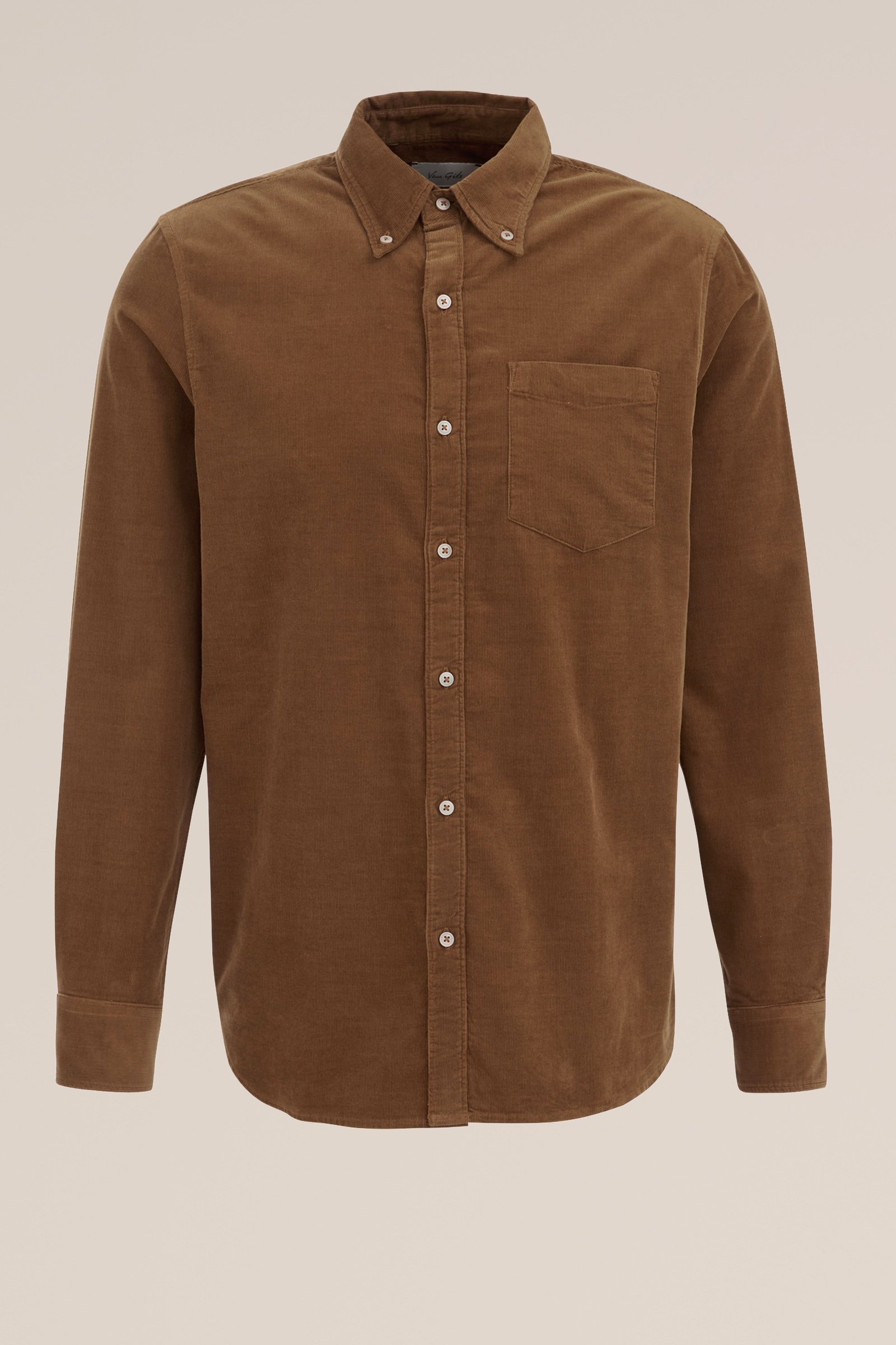 premium corduroy overhemd Van Gils Bruin