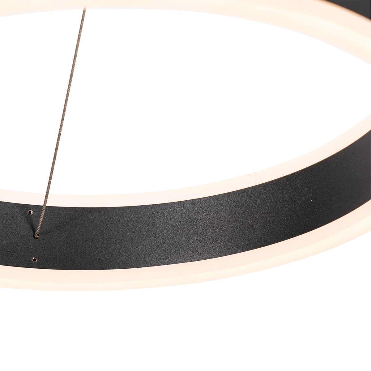 Hanglamp zwart langwerpig incl. LED 3-staps dimbaar 3-lichts - Lyani