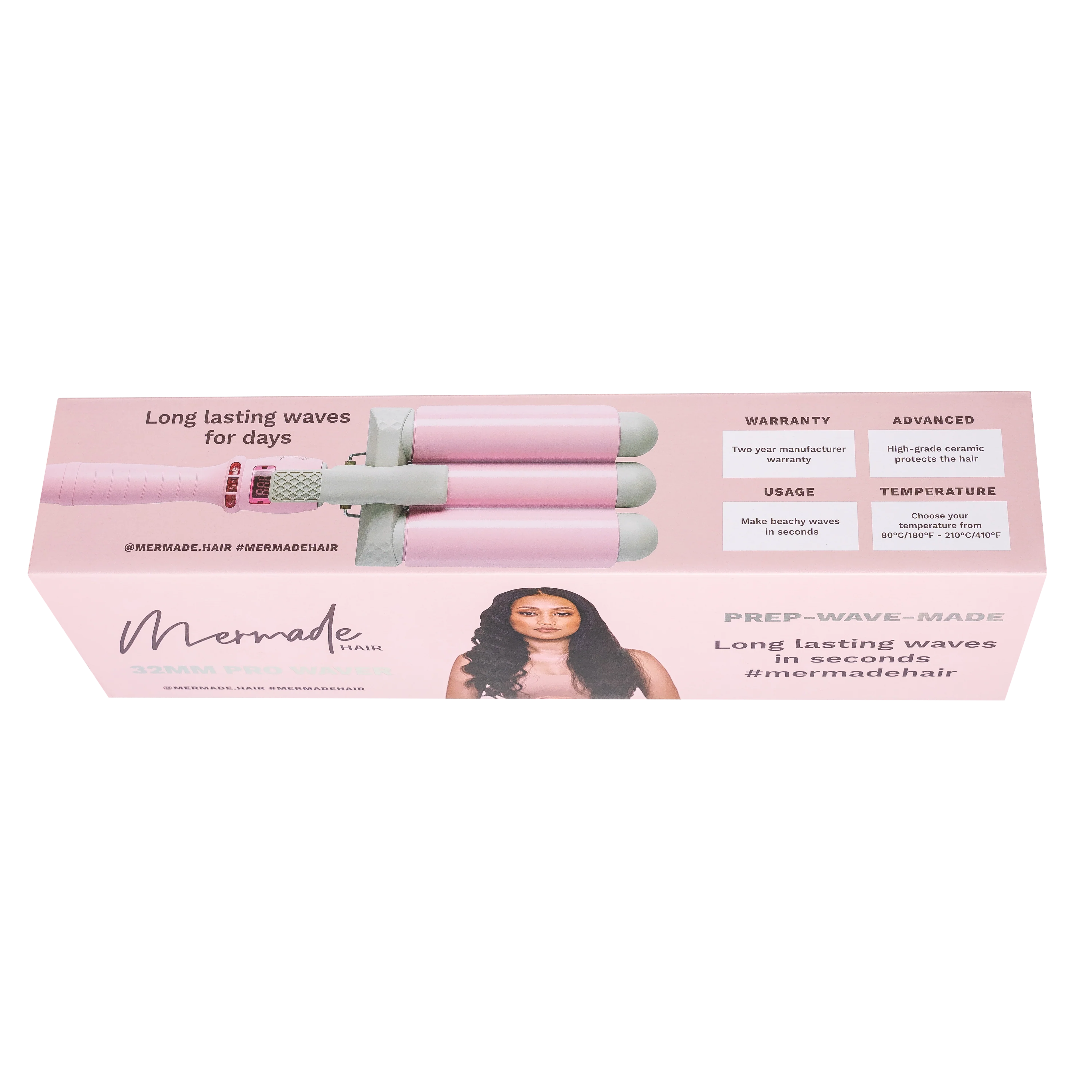 Mermade  Pro Waver bølgejern 32mm - Pink