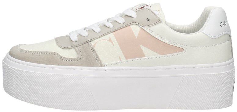 Calvin Klein Cupsole Flatform Mix Lth WN wit
