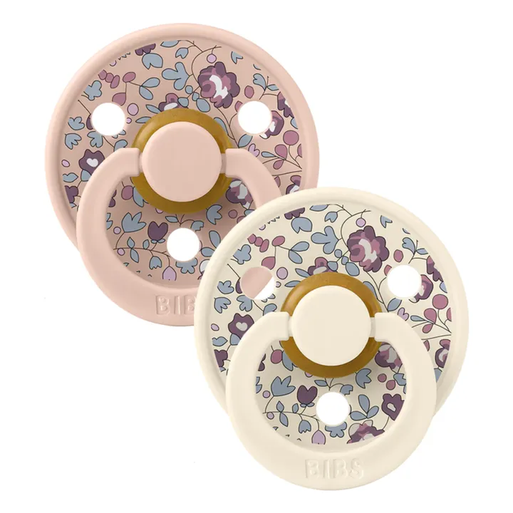 Bibs Tétines en caoutchouc naturel Bibs x Liberty - Set de 2 | Blush