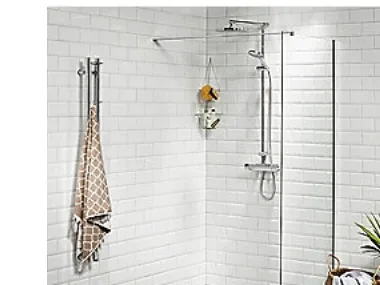 Vetro 60 CM Brusevæg - 6 mm Klart Hærdet Glas, EasyClean