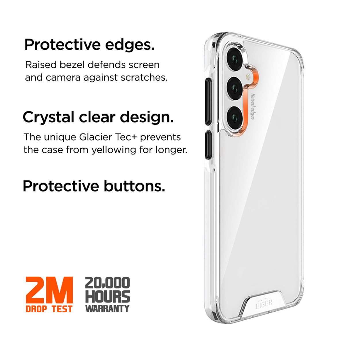 Samsung Galaxy A55 Glacier Case Hybrid Schutzhülle (EGCA00585) - Transparent