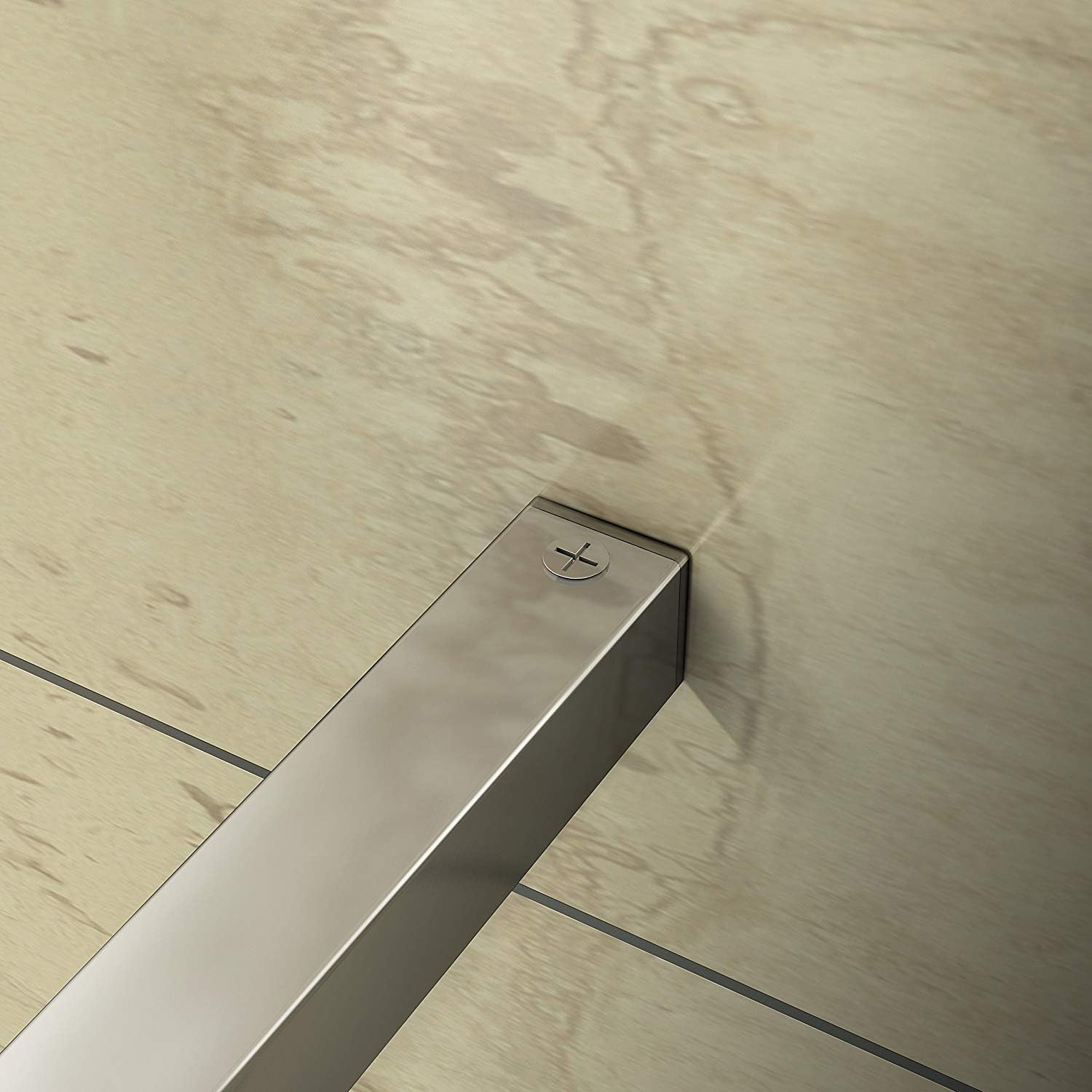 AICA Duschwand 40x200cm Walk in Dusche Duschtrennwand 8mm Easy-clean Nano Glas Duschabtrennung mit Stabilisierungsstange