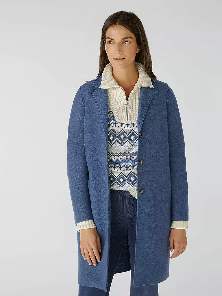 OUÍ Wollmantel blau