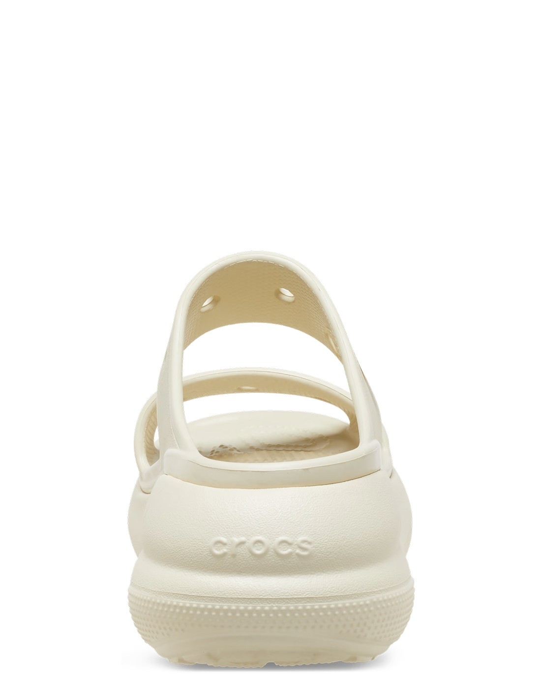crocs sandales compensées femme classic crush sandal blanc cassé