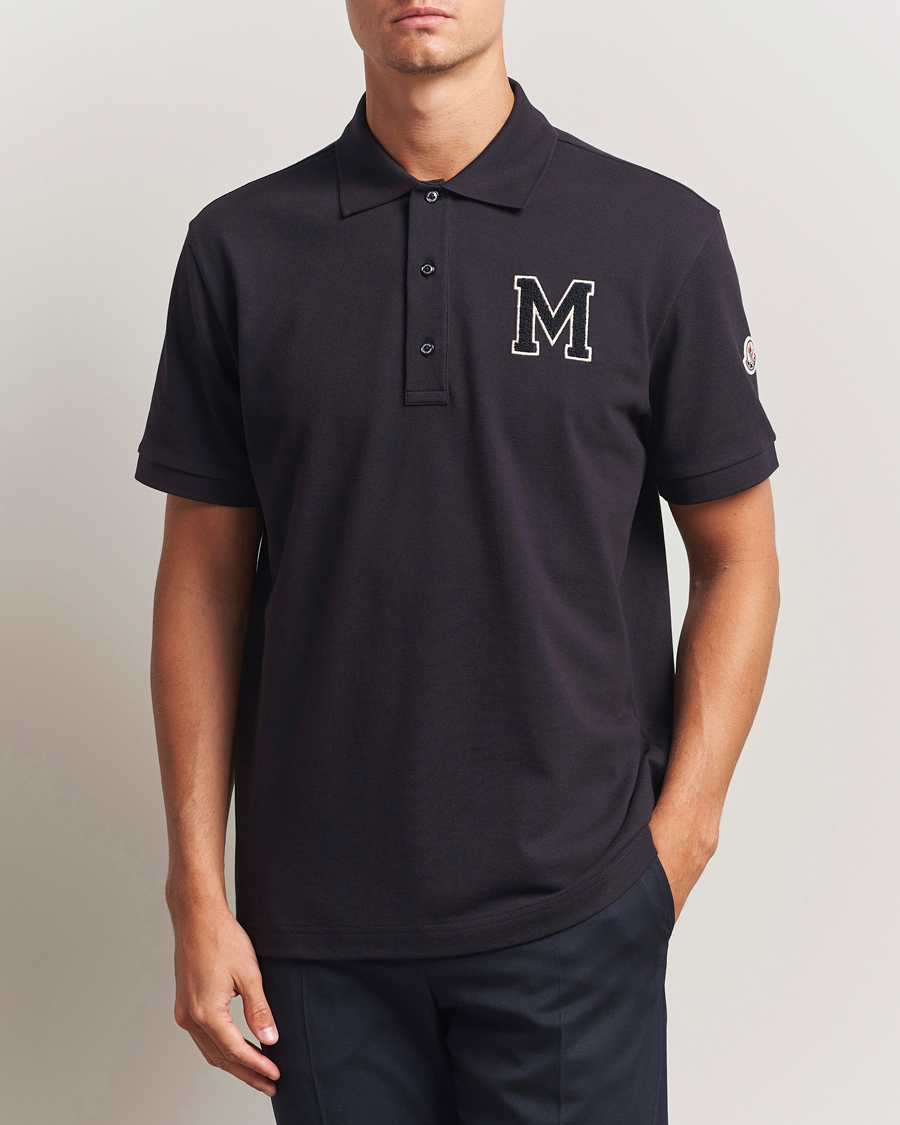 Moncler Archive Logo Polo Navy