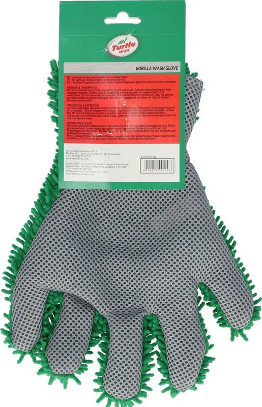 Turtle Wax - Gorilla Washandschoen - Groen - Microvezel en 3D Insectennet