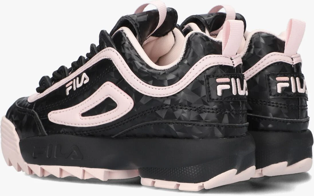 FILA zwarte fila lage sneakers disruptor f kids