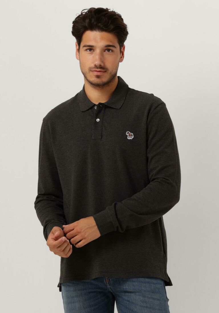 PS PAUL SMITH antraciet ps paul smith polo mens slim fit ls polo shirt zebra