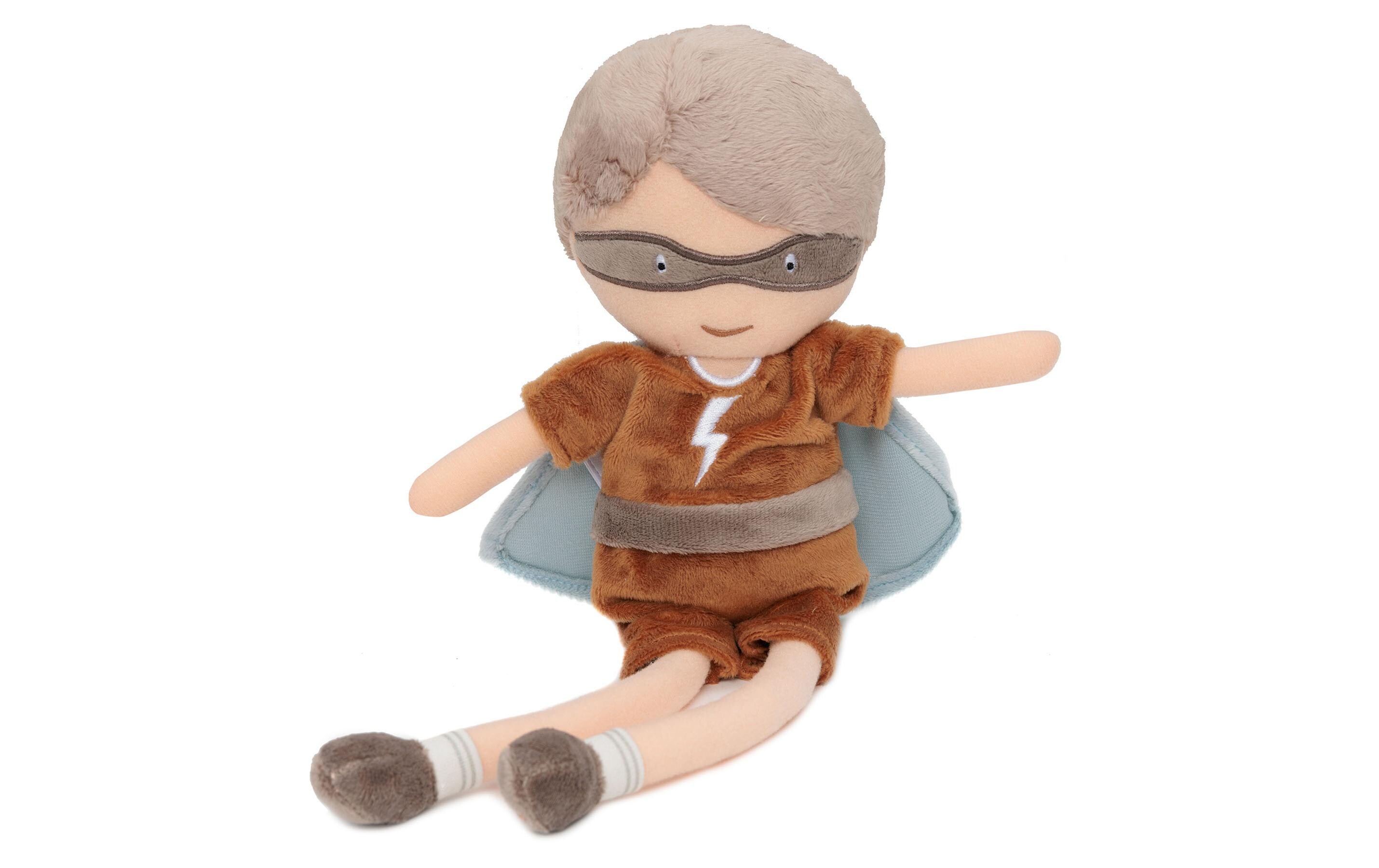 Stoffpuppe Superhero Dave 32 cmNiedliche Plüsch-Puppe für unendliche Kuschelmomente