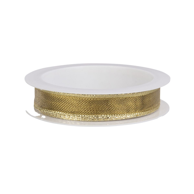 Organza Geschenkband - gold metallic - ca. 1,5 cm x 3 m