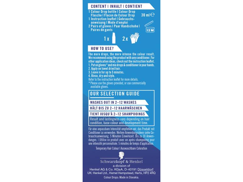 Schwarzkopf LIVE Haarcoloration Drops Crystal Blue Hochpigmentierte Haarfarbe