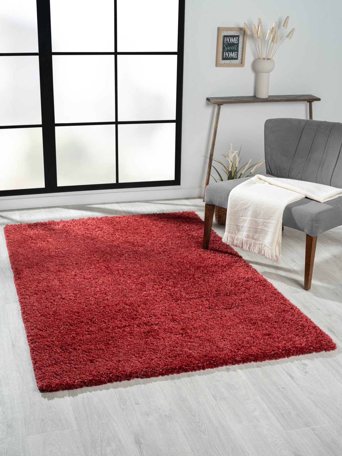 Teppich MY SHAGGY - weinrot - 120x180 cm