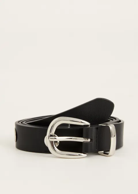 Riem met studs zwart (ZWART)