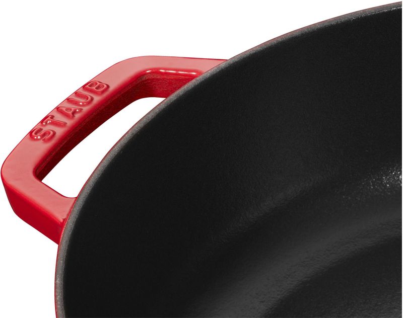 Staub Rooster Chistera Drop, Pan + steelpan, Rood
