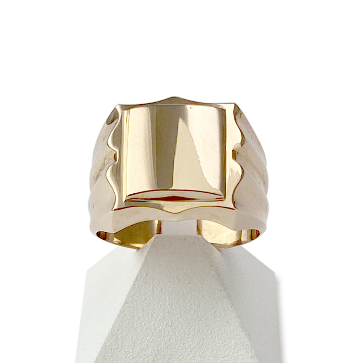Bague chevalière d'occasion or 750 jaune