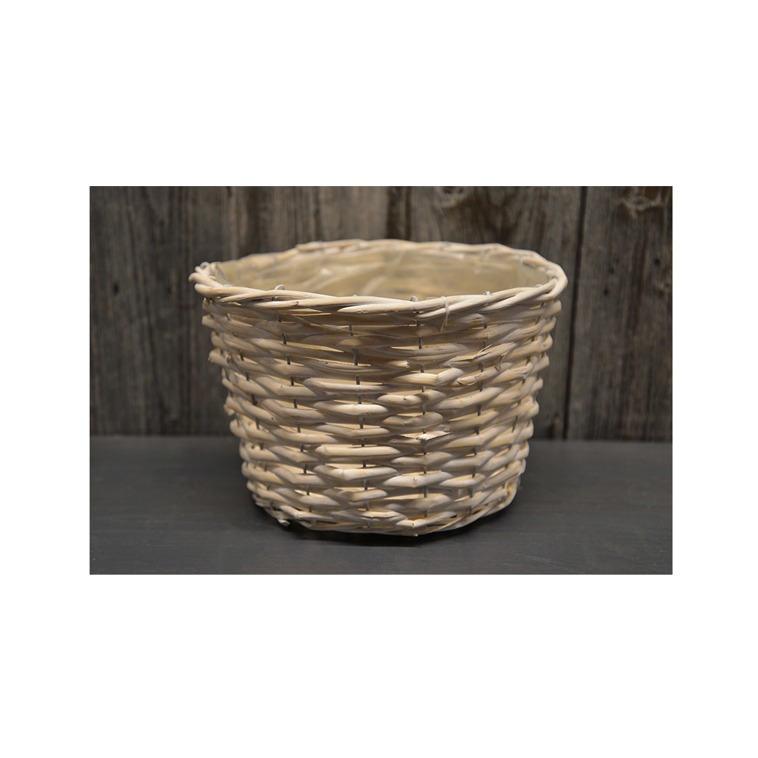 Schneider Korbwaren Blumenkorb Weide weiss Ø 25cm