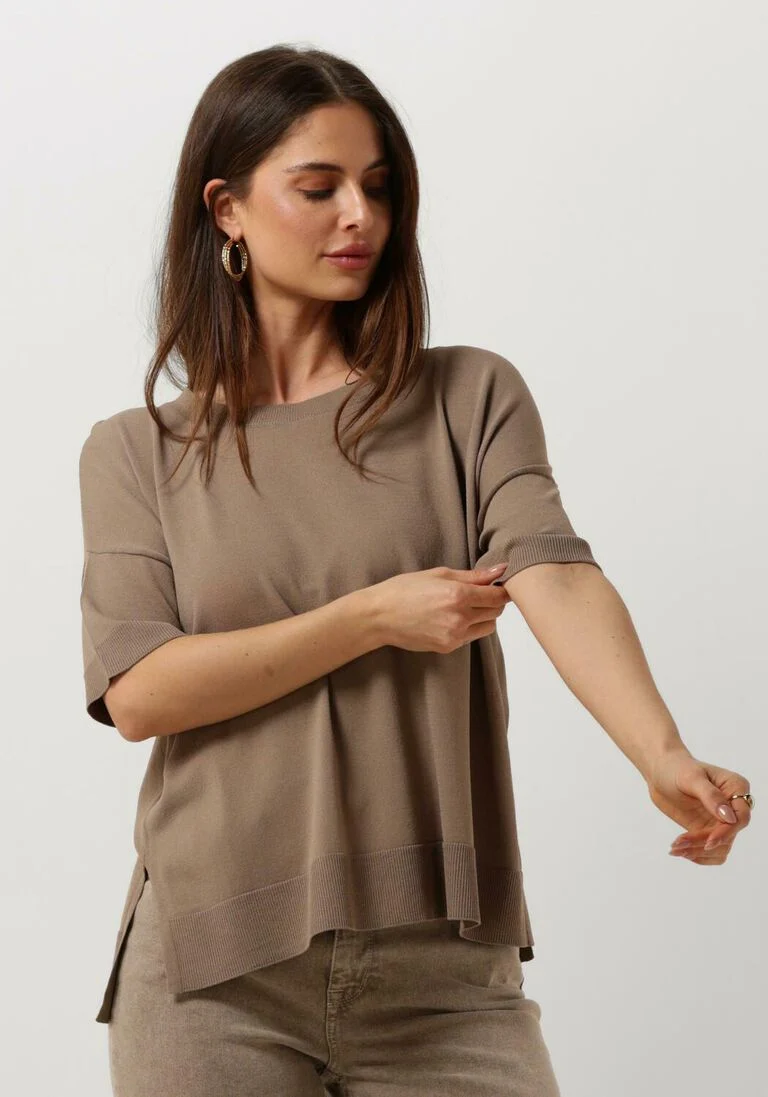 SELECTED FEMME bruine selected femme t-shirt slfwille ss knit o-neck
