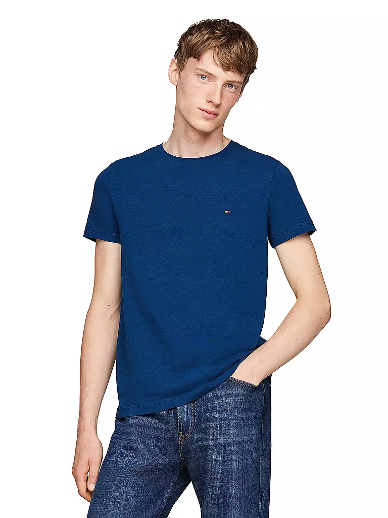 TOMMY HILFIGER T-Shirt Slim Fit blau